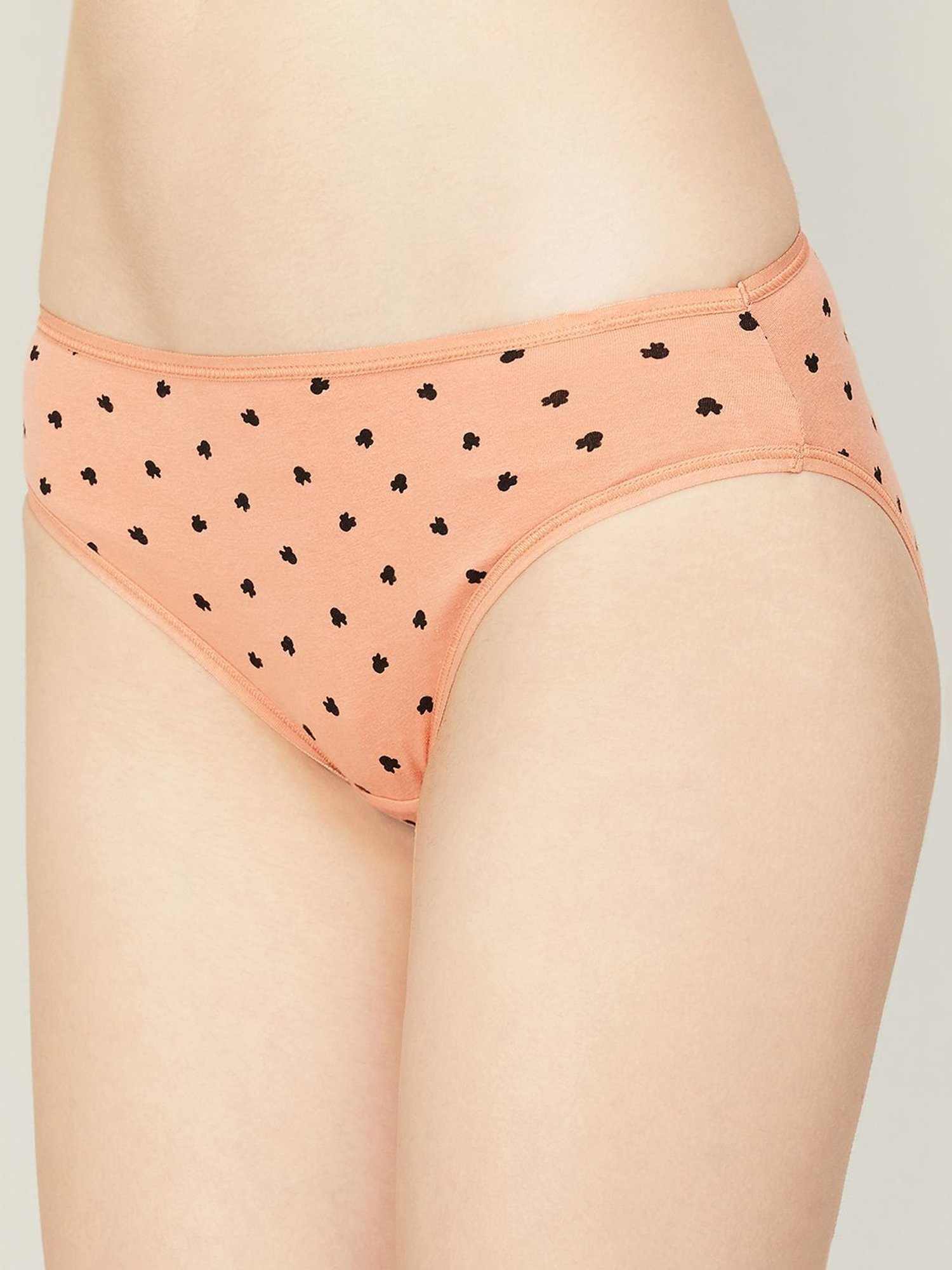 Ginger by Lifestyle Peach & Purple Printed Hipster Panties - Pack Of 3