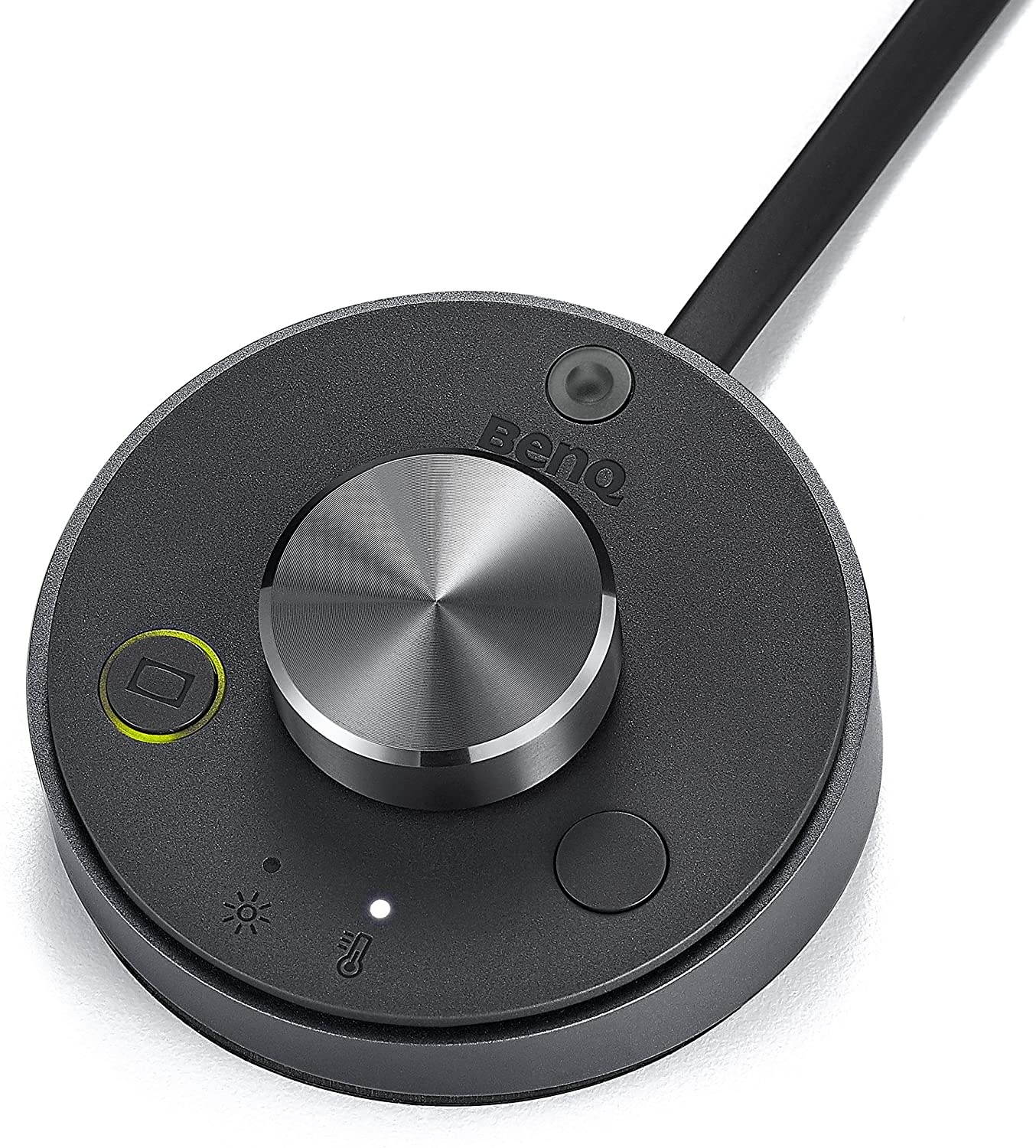 BenQ ScreenBar Plus e-Reading LED Computer Monitor Light Lamp with Desktop Dial Auto-Dimming and Hue Adjustment No Screen Glare Space Saving USB Powered Matte Silver