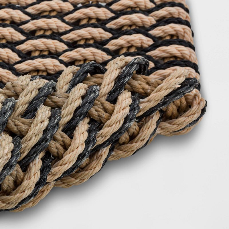 Marine Rope Stitched Doormat Black - Threshold™ designed with Studio McGee