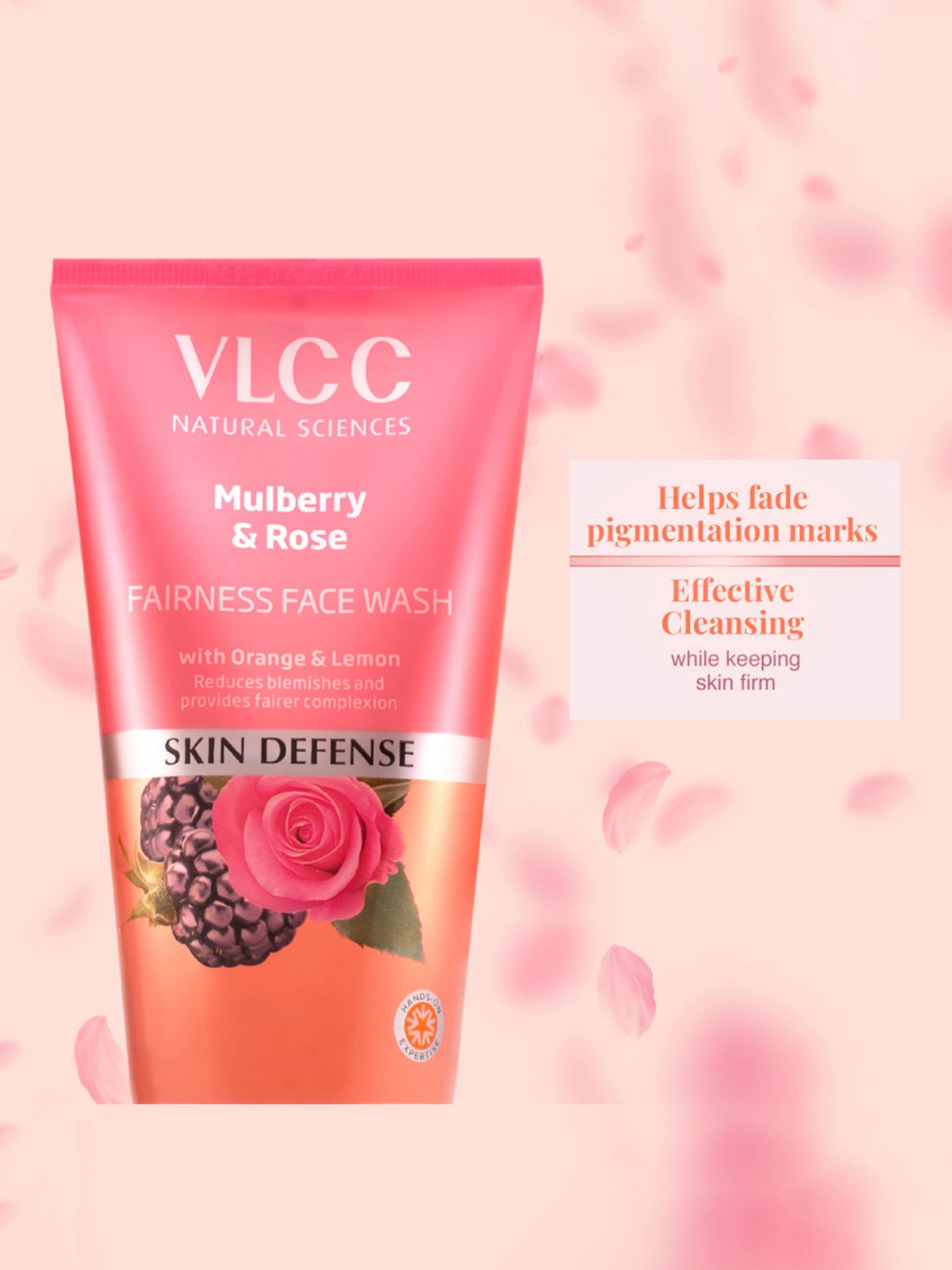 VLCC Skin Defense Mulberry & Rose Face Wash Buy 1 Get 1 Free - Pack of 3