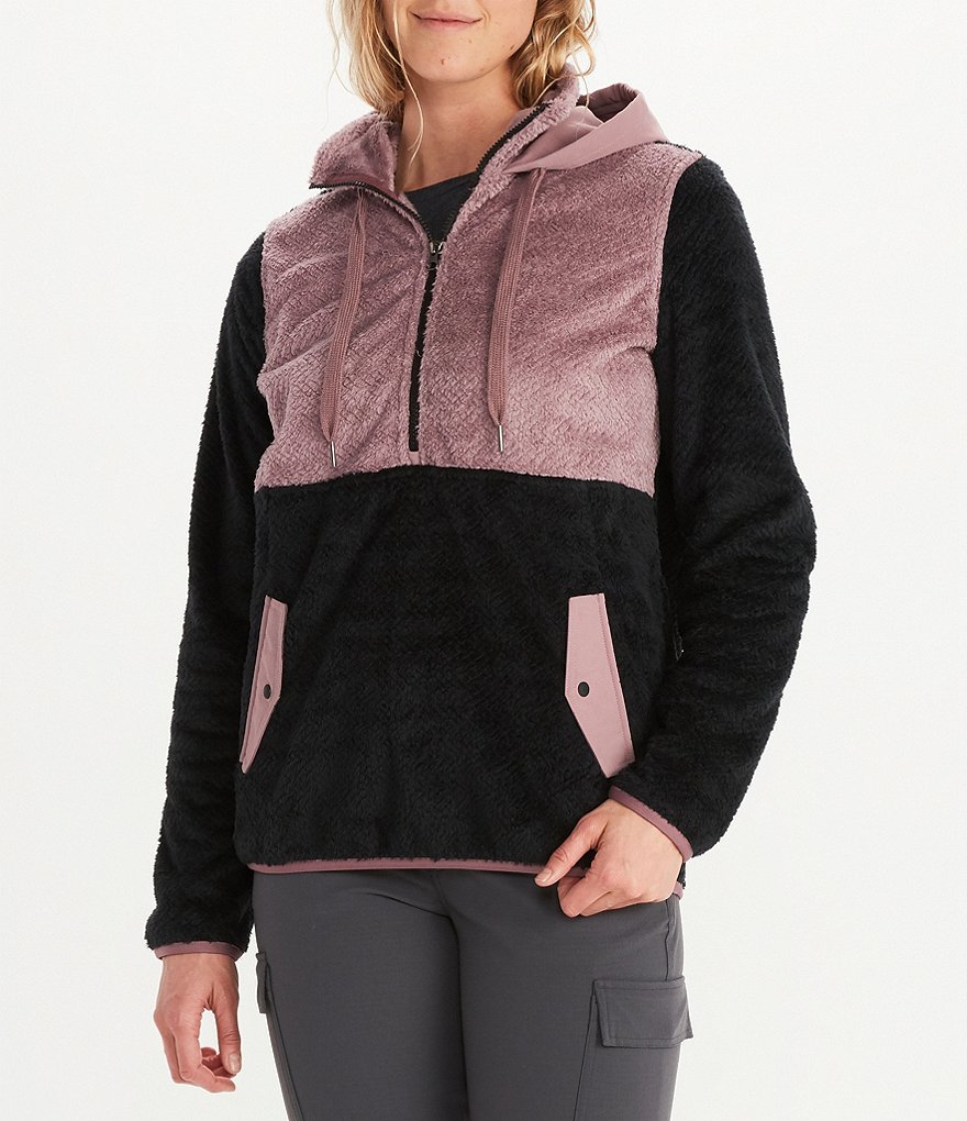 Marmot Homestead Fleece Stand Collar Neck Long Sleeve Hoodie Pullover