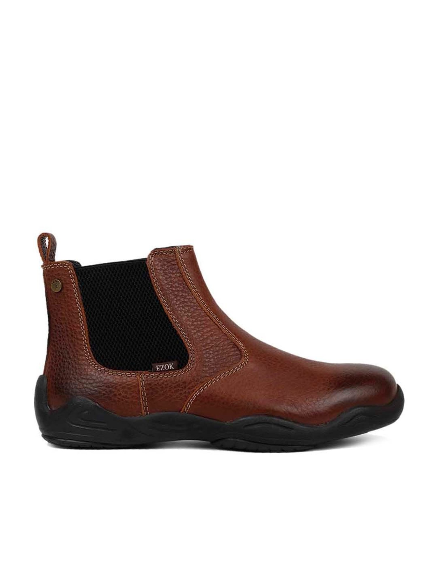 EZOK Men's Tan Chelsea Boots