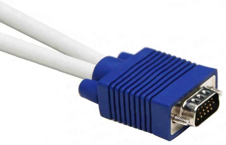 Attoe VGA Monitor Y-Splitter Cable,VGA 1 Male to Dual 2 VGA Female Adapter Converter Video Cable for Screen Duplication - 1 Foot