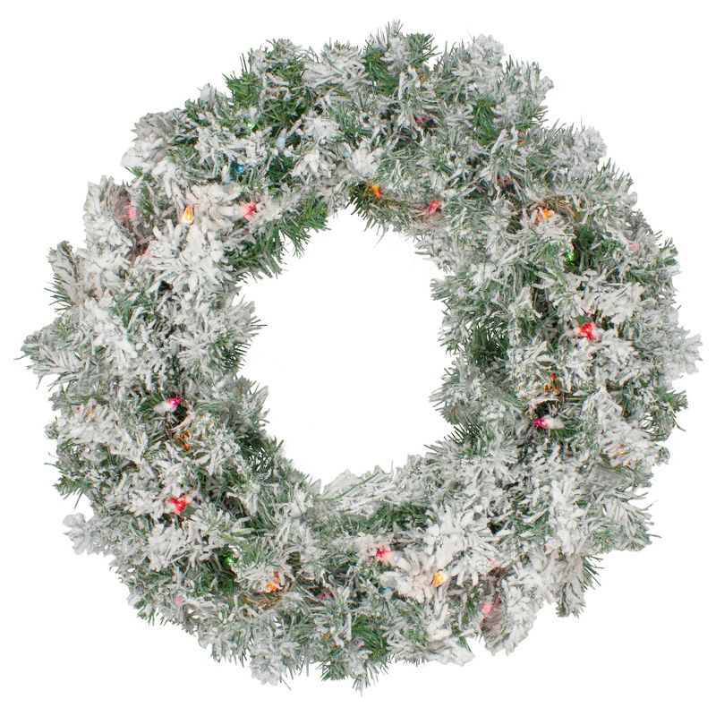 Northlight Frosted Pine Cone and Foliage Artificial Christmas Twig Wreath - 15 Inch, Unlit