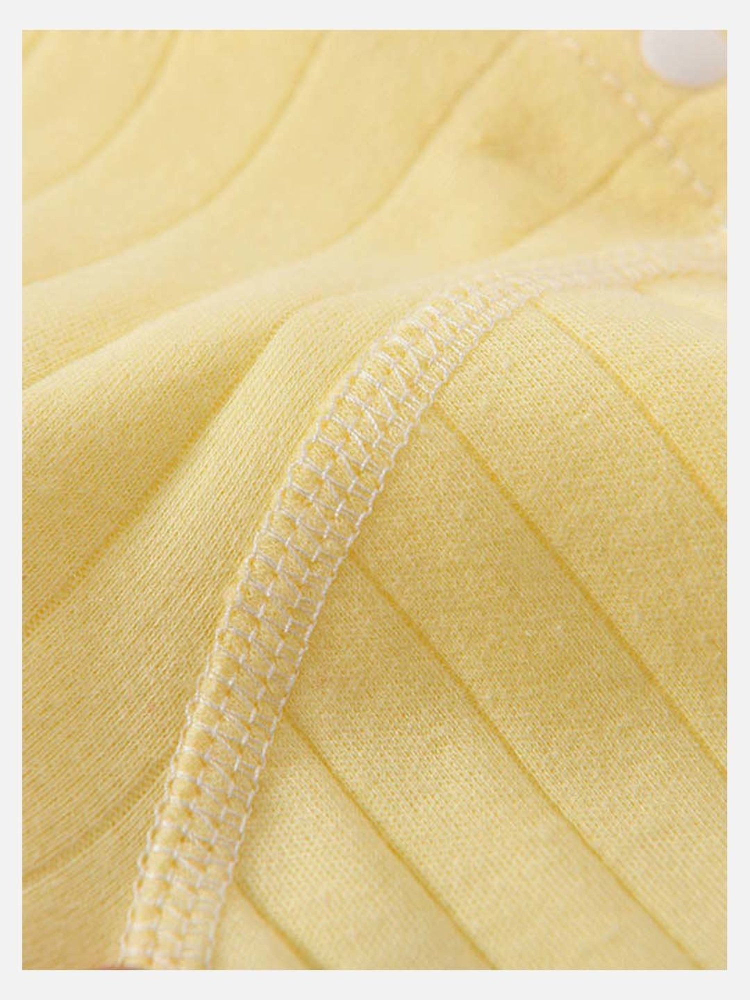 Little Surprise Box Kids Yellow & White Cotton Printed Full Sleeves Romper Set