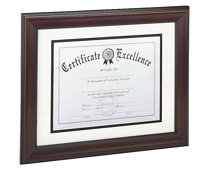 Dax Rosewood Document Frame Wall-Mount Plastic 11 x 14 8 1/2 x 11 N3246S1T