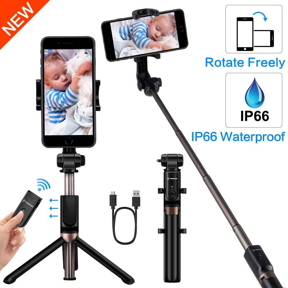Selfie Stick Tripod Waterproof Tripod Selfie Stick Tripod Waterproof Selfie Stick Bluetooth for iPhone Xs MAX/iPhone 8/iPhone 8 Plus/iPhone 7/iPhone 7 Plus/Galaxy Note S9 Plus/More
