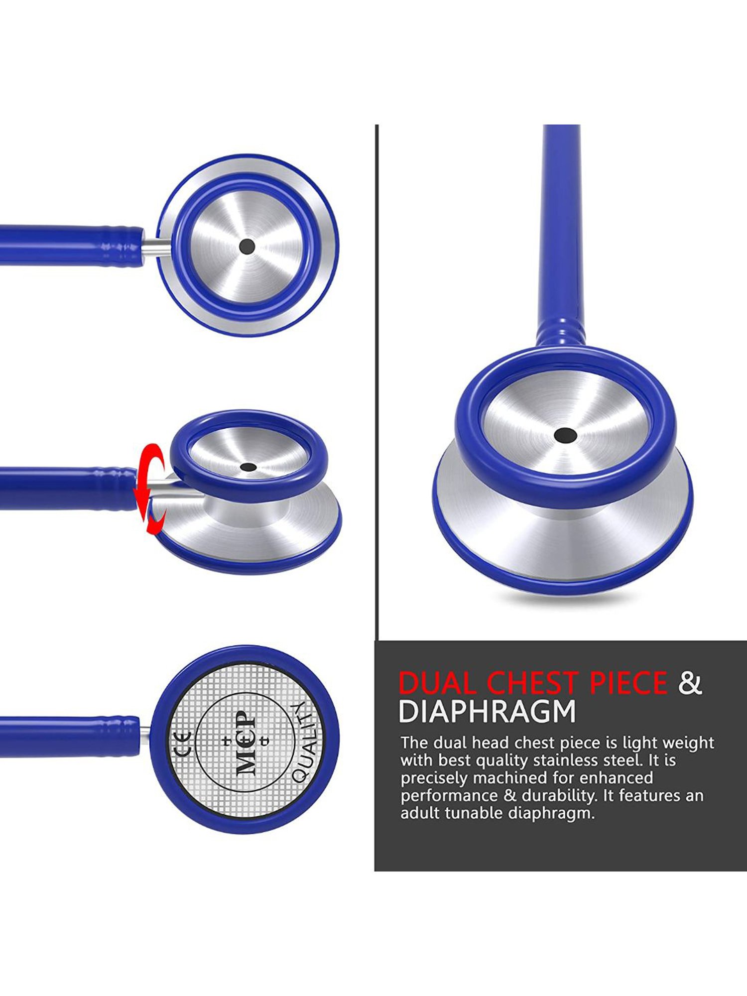 MCP Cardiology Stethoscope For Doctors, Medical Students and Nurses (Blue)