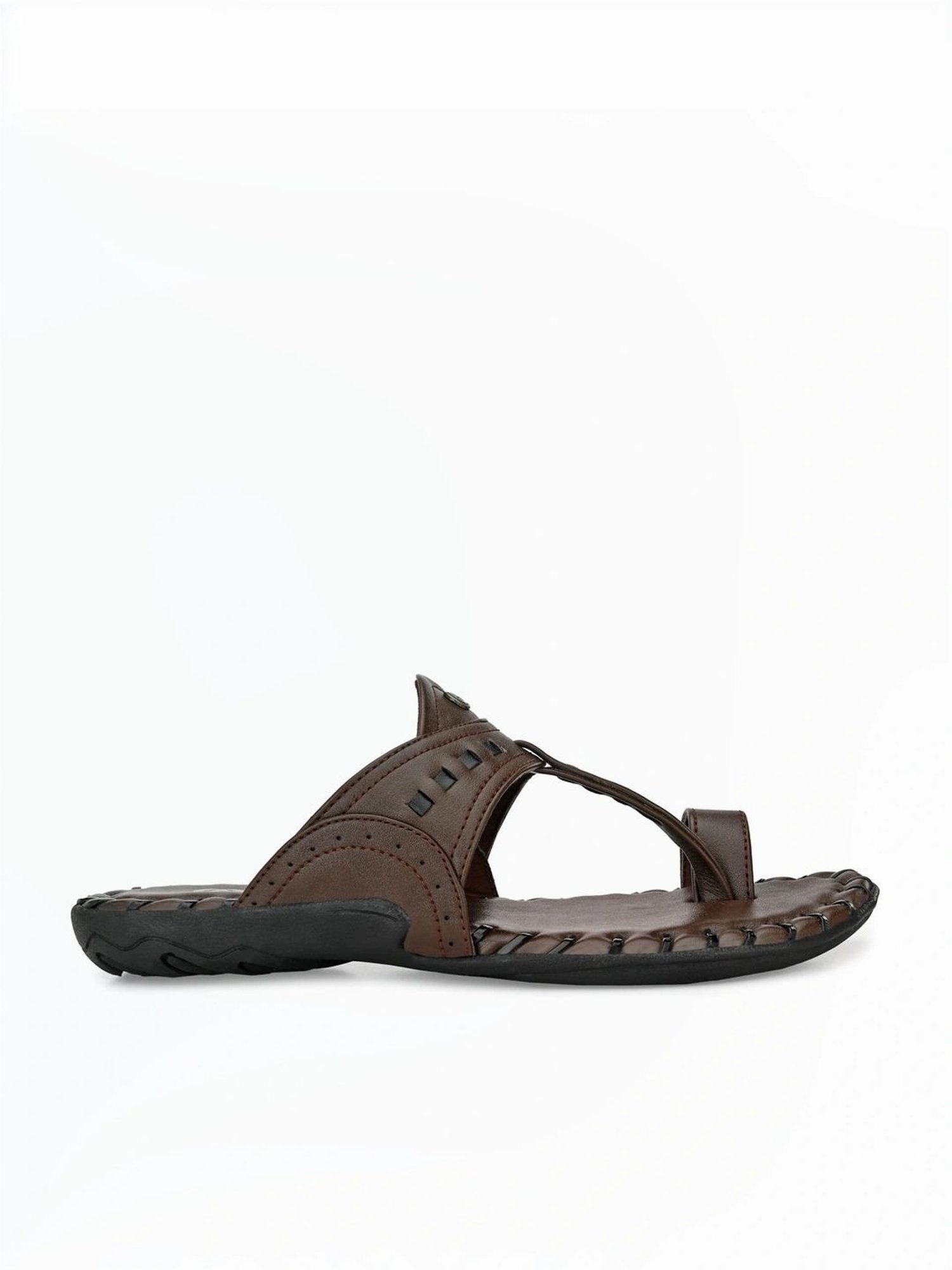Alberto Torresi Men's Markoripo Dark Brown Toe Ring Sandals