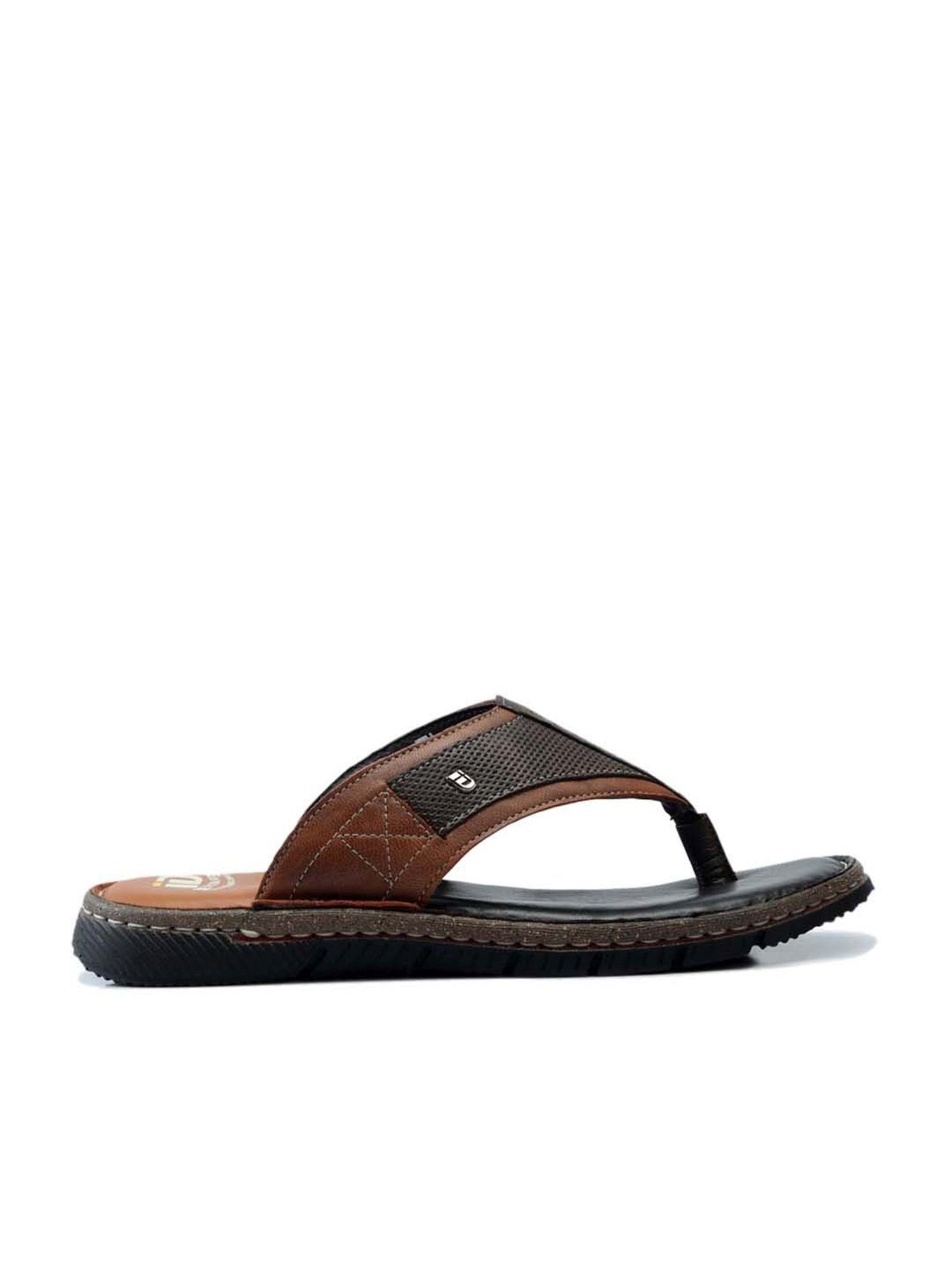 ID Men's Tan Thong Sandals