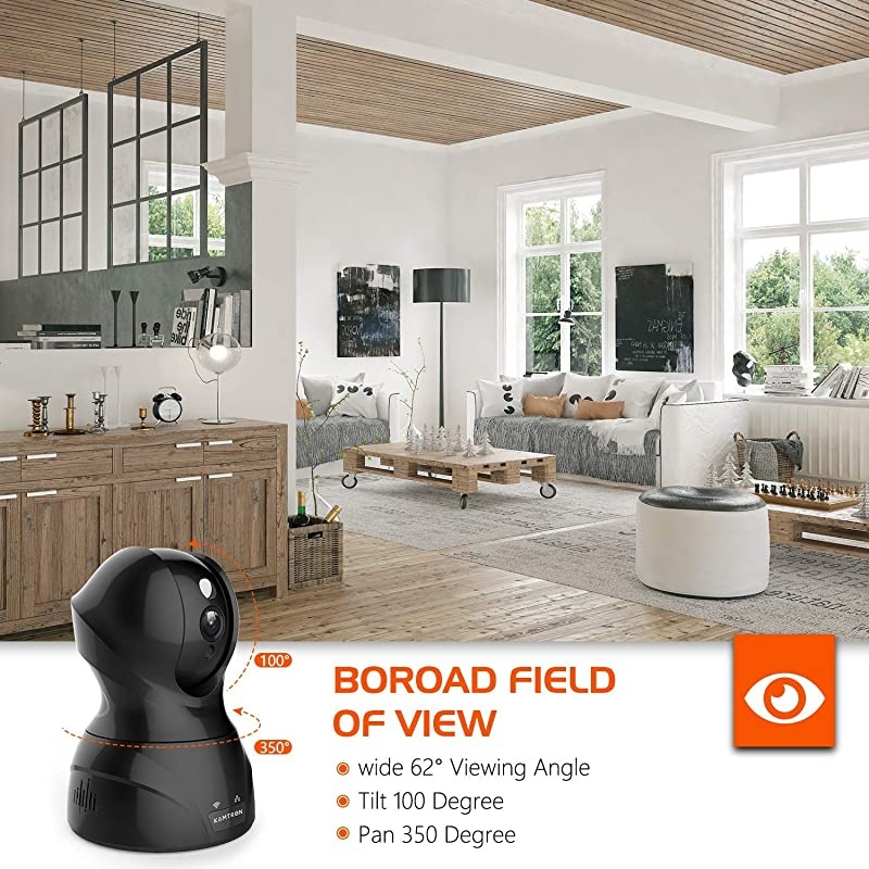 Security Camera WiFi IP Camera -  HD Home Wireless Baby/Pet Camera with Cloud Storage Two-Way Audio Motion Detection Night Vision Remote Monitoring,Black