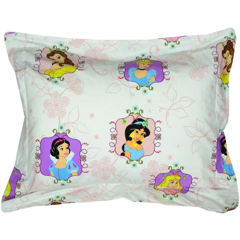 es Pillow Shams Set 2pc Princess Twist Jasmine Cinderella Bed Pillow Covers - Disney Princess..