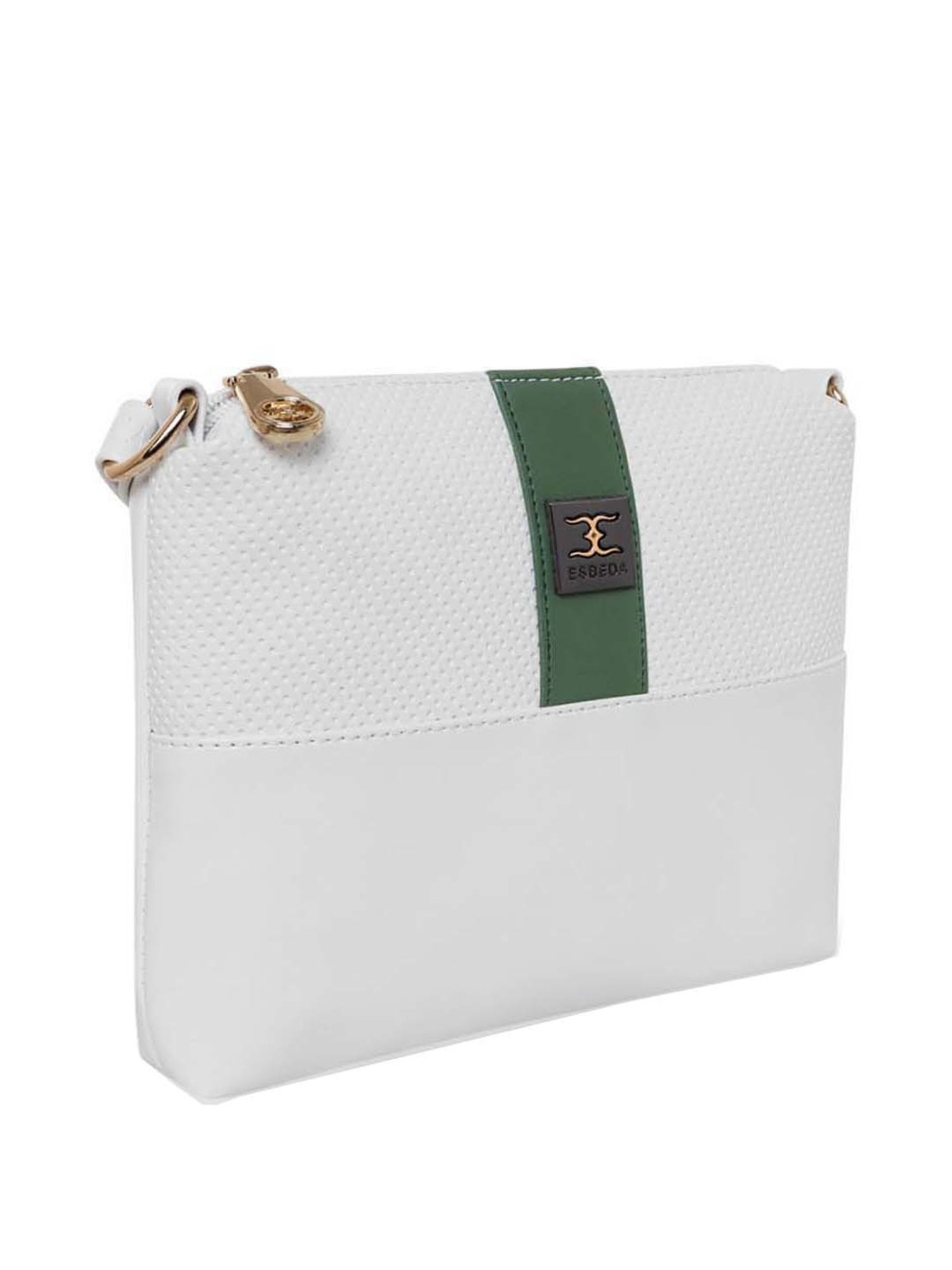 Esbeda Green Textured Medium Sling Handbag