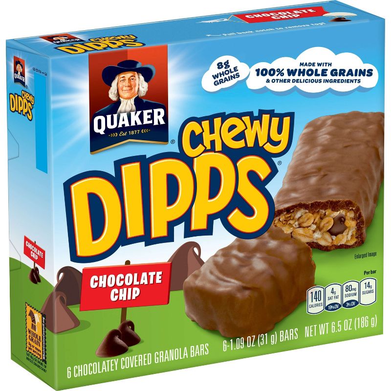 Quaker Chewy Dipps Chocolate Chip Granola Bars - 6ct