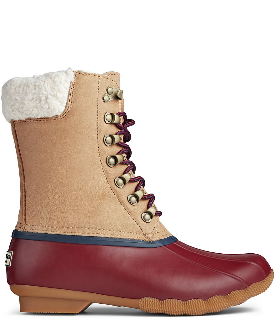 Sperry Women's Saltwater Tall Leather Cozy Winter Duck Boots