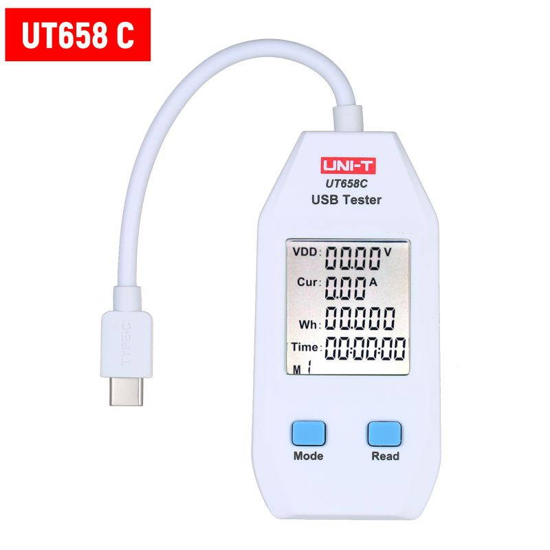 USB Power Meter LCD USB Tester Detector Voltmeter Ammeter Digital Power Capacity Tester (UT658C)