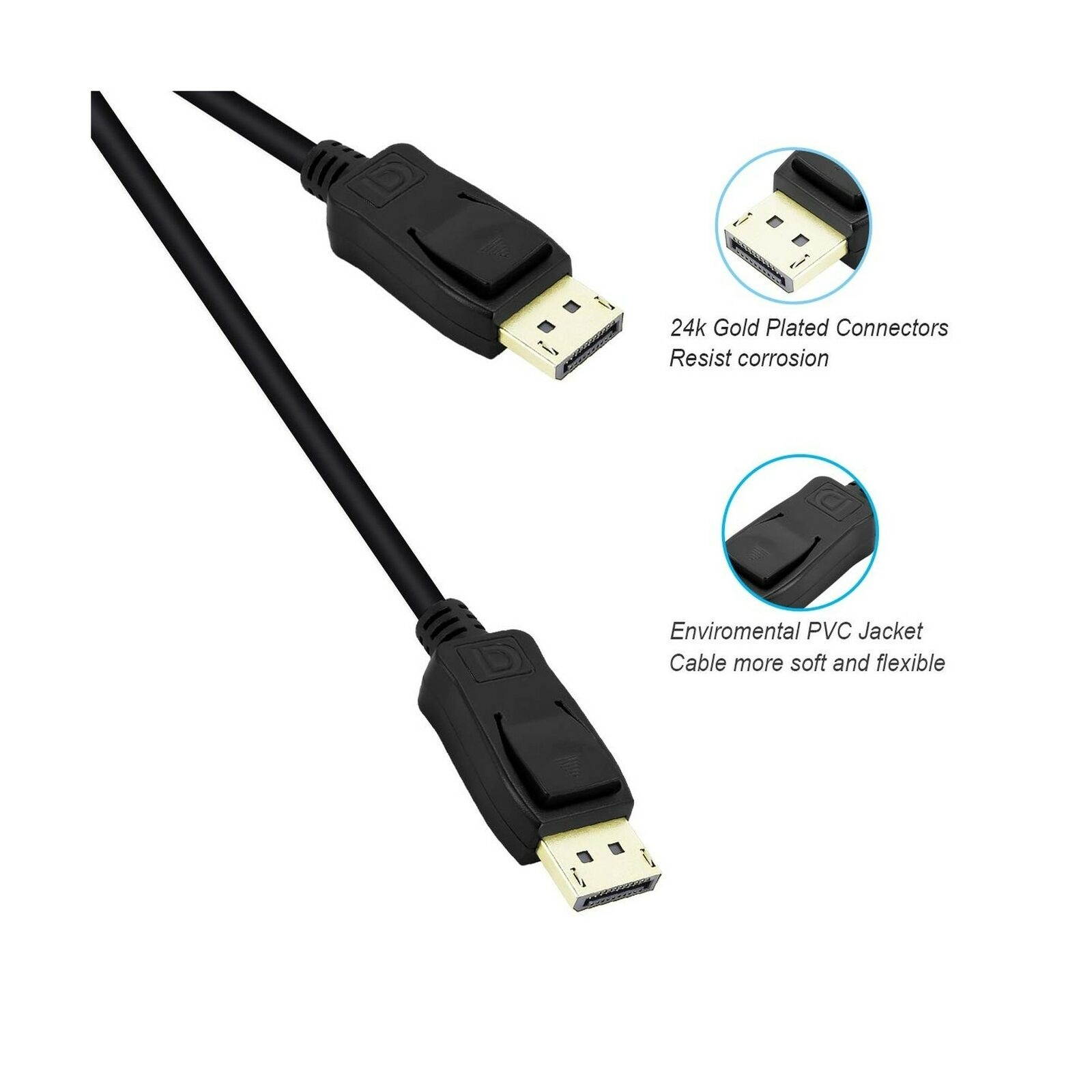 DisplayPort to DP 4K 60Hz 3 Feet Cable, Benfei DisplayPort to Display Port Ma...