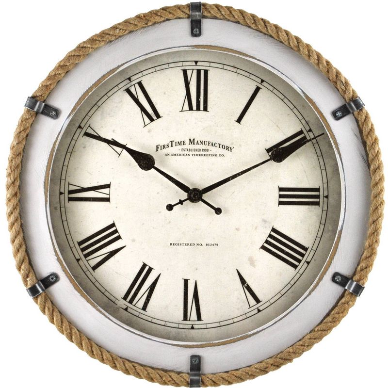 Whitewashed Rope Wall Clock - Firstime & Co.