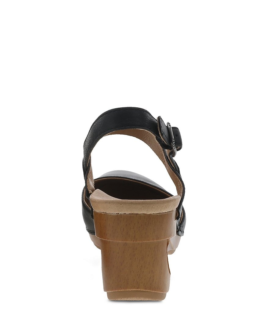 Dansko Taci Burnished Waxy Leather Wedges