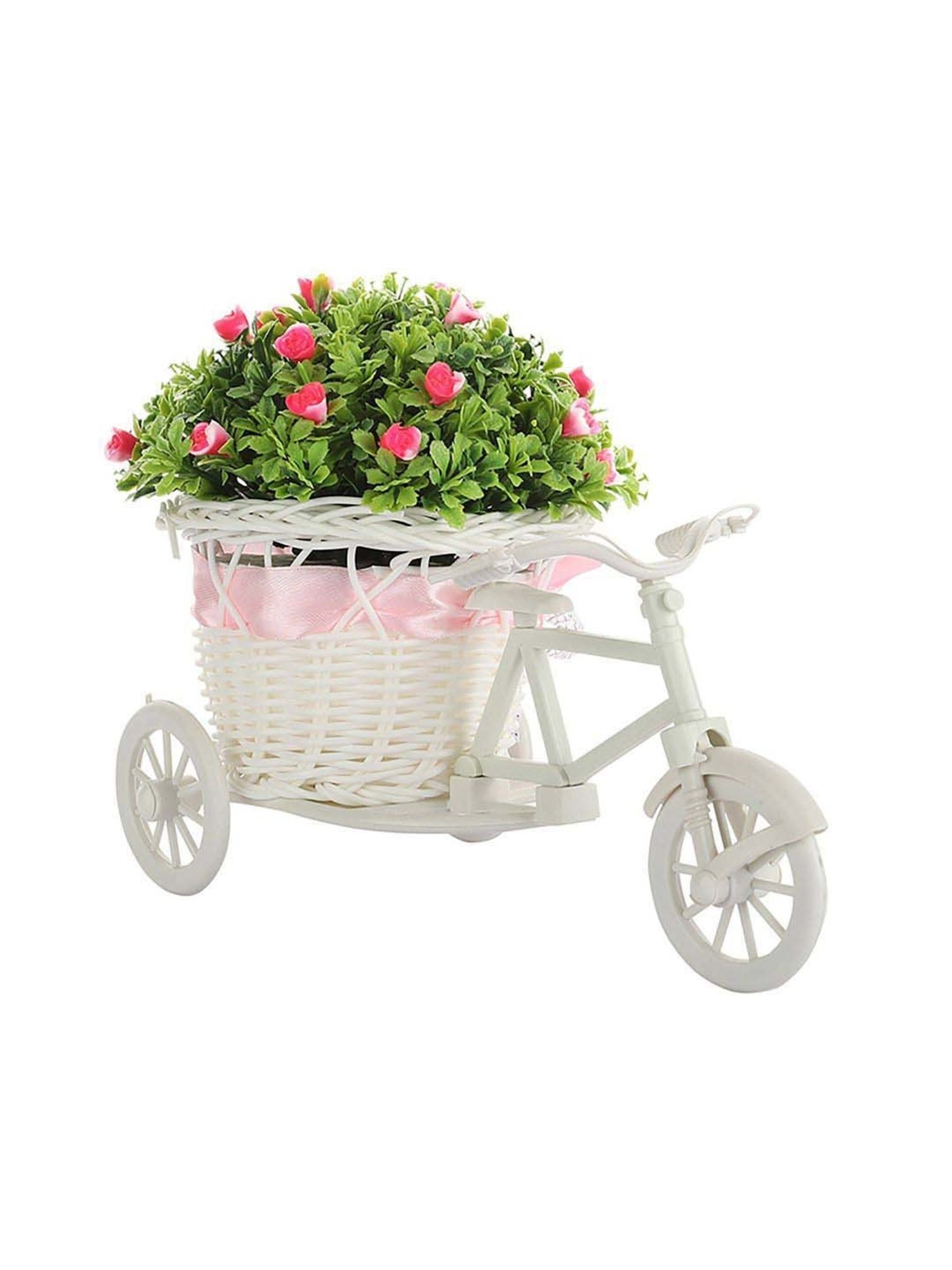 Foliyaj Multicolor Plastic Rickshaw Plant With Small Flowers