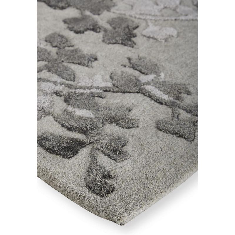 2'x3' Rectangle Hand Made Tufted Lace Wool Area Rug Gray - Feizy