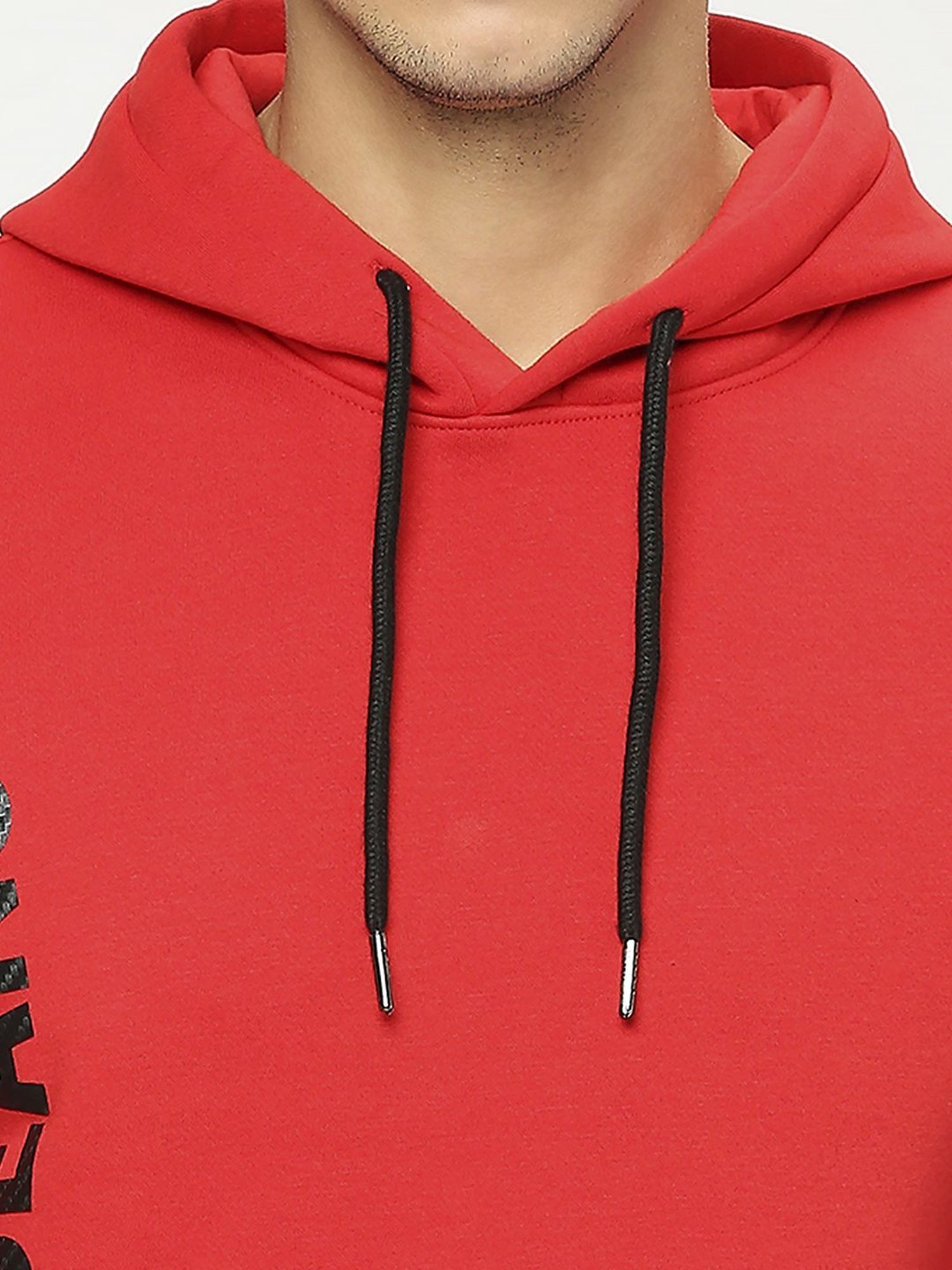 Pepe Jeans Classic Red Regular Fit Printed Hooded Sweatshirt