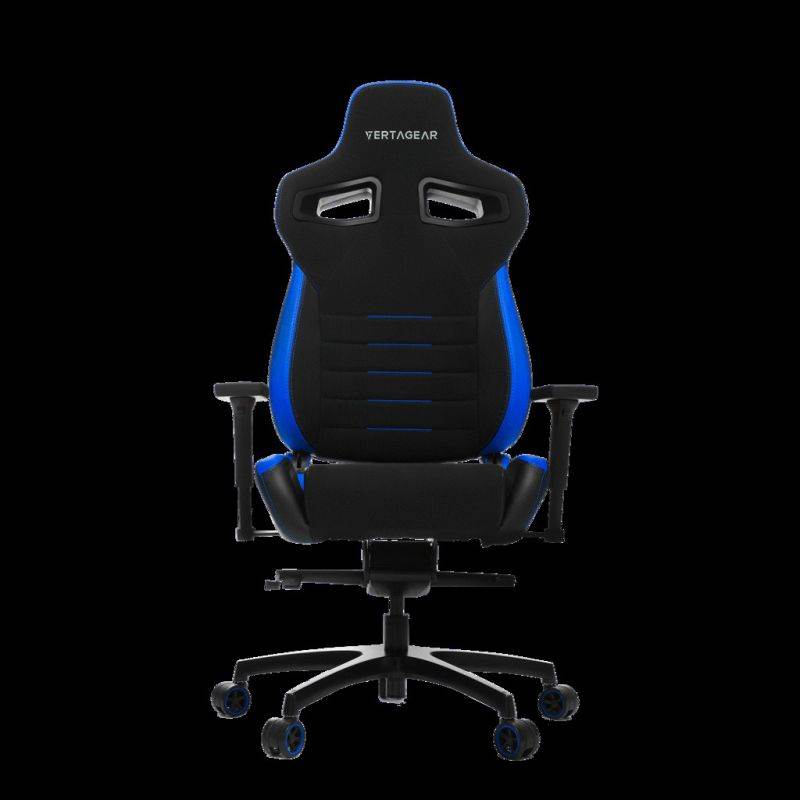 Vertagear VG-PL4500_AL P-Line PL4500 Gaming Chair - 400 lb - Steel Frame - Aluminum Alloy Base - 51.6 - 54.1 inch Height - Black and Blue