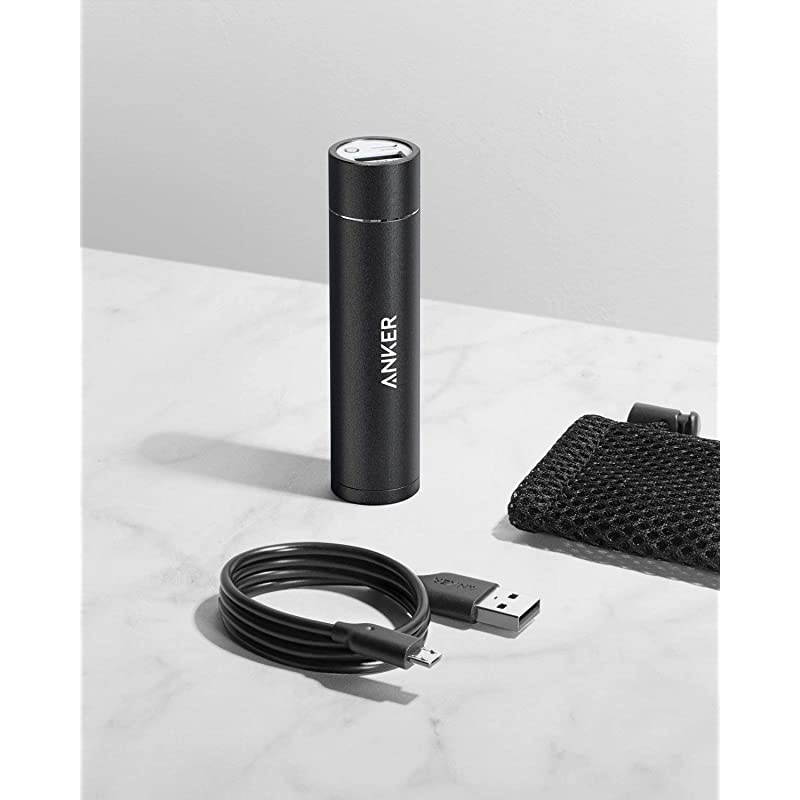 PowerCore+ Mini, 3350mAh Lipstick-Sized Portable Charger (Premium Aluminum Power Bank), One of The Most Compact External Batteries, Compatible with iPhone Xs/XR, Android Smartphones and More