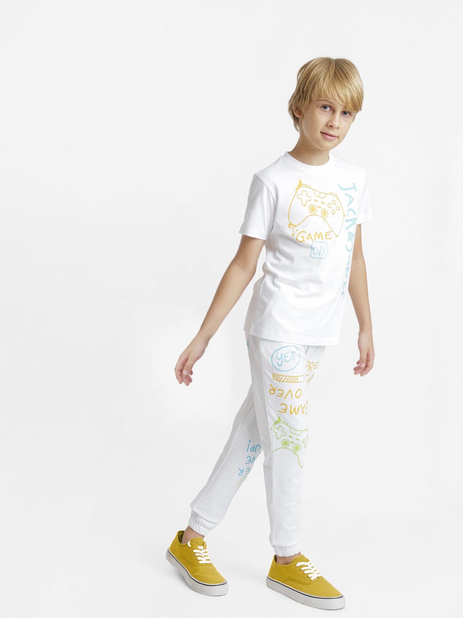 Jack & Jones Junior White Printed T-Shirt