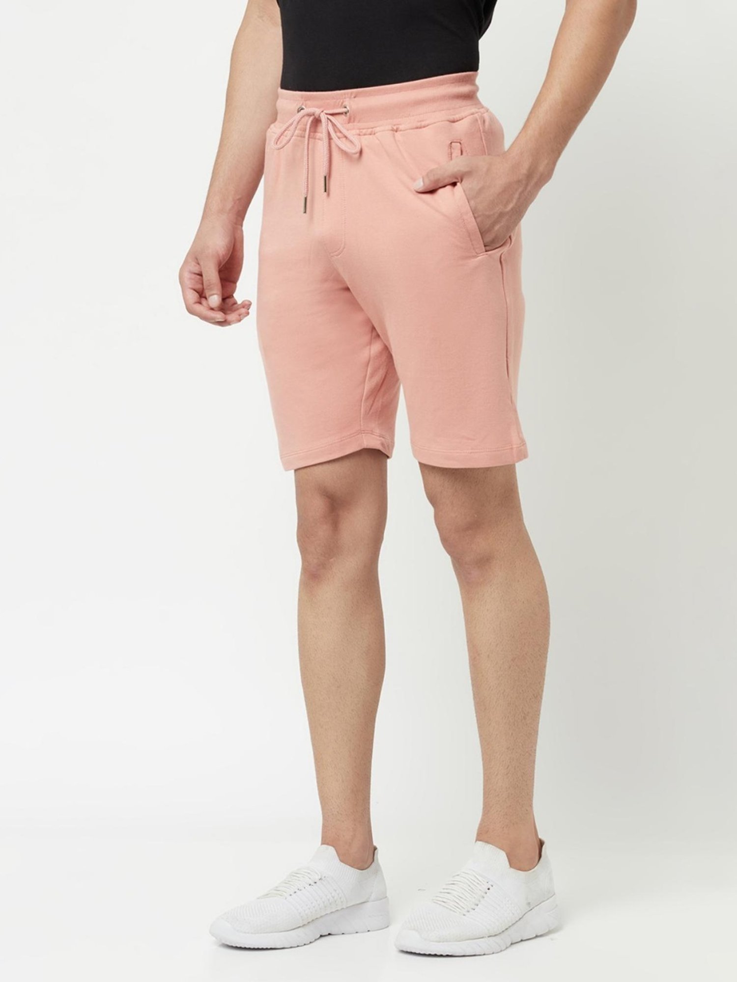 The Daily Outfits Orange Cotton Regular Fit Shorts