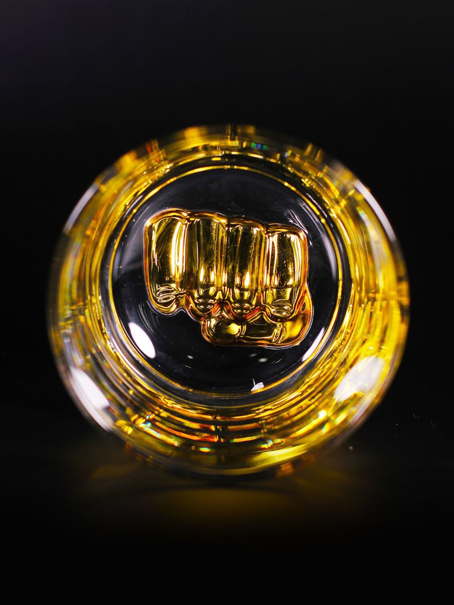 Melbify Gold Boxing Transparent Whiskey Glass 300ml - Set of 2