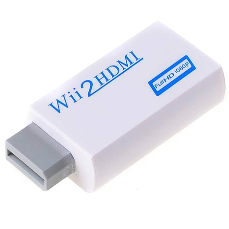 Wii to hdmi WII2HDMI FULL HD 1080P CONVERTER ADAPTER ADAPTOR AUDIO SUPPORT Portable Wii to HDMI Wii2HDMI Full HD Converter Audio Output Adapter TV White