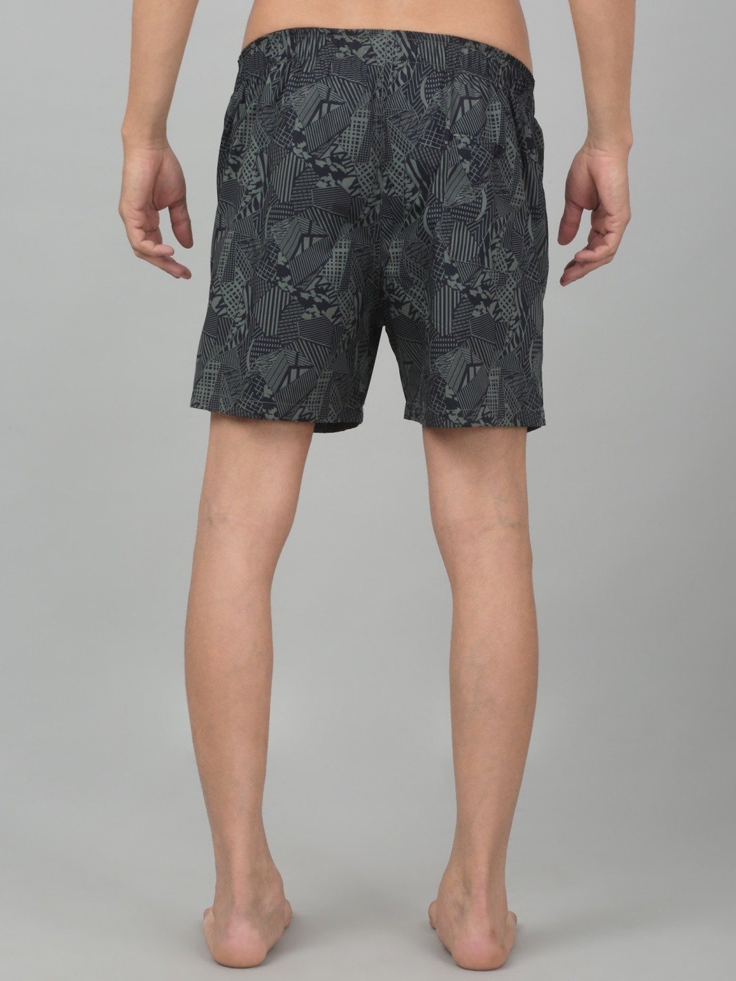 Cantabil Green Cotton Regular Fit Printed Boxers