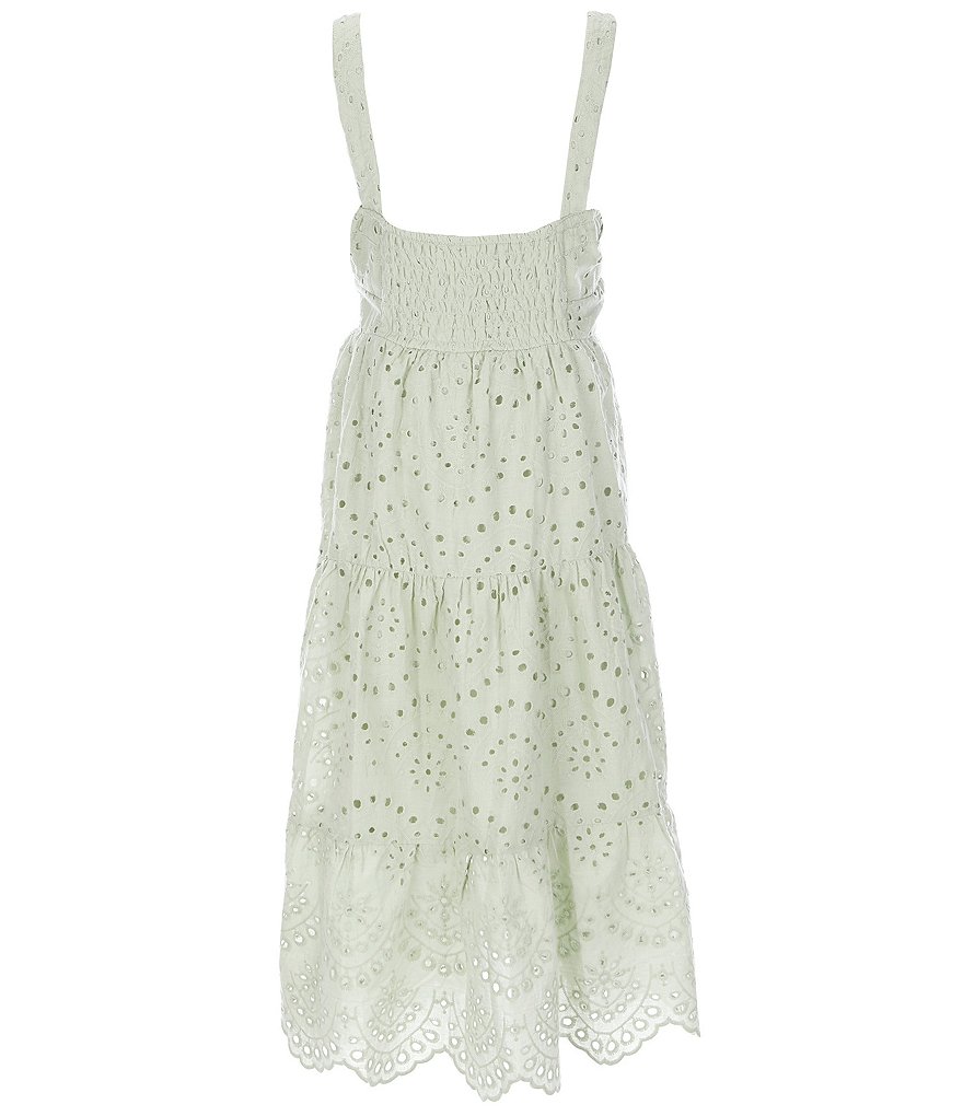 Poppies And Roses Big Girls 7-16 Eyelet Tiered A-Line Dress