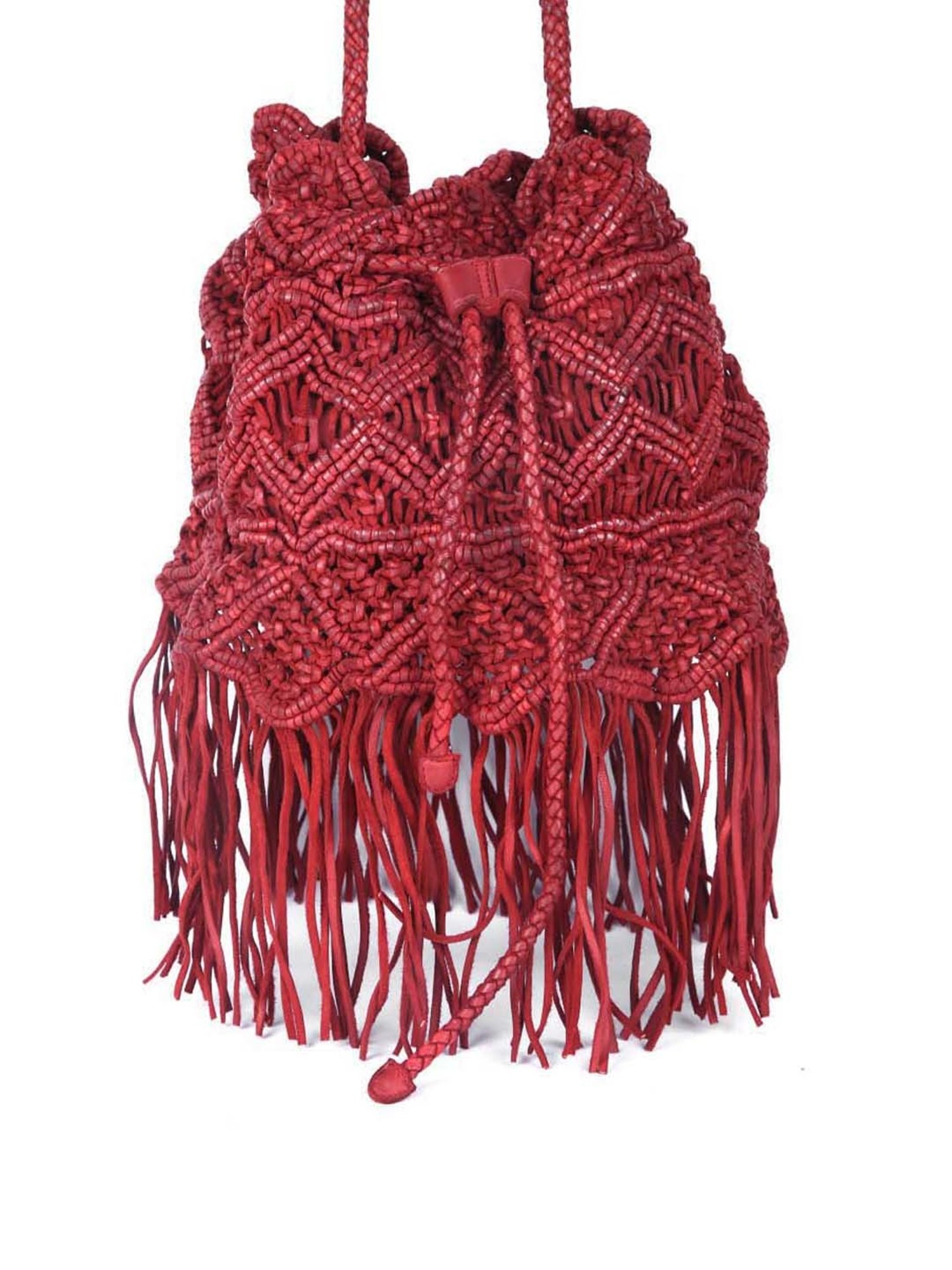 KOMPANERO Red Textured Medium Sling Handbag