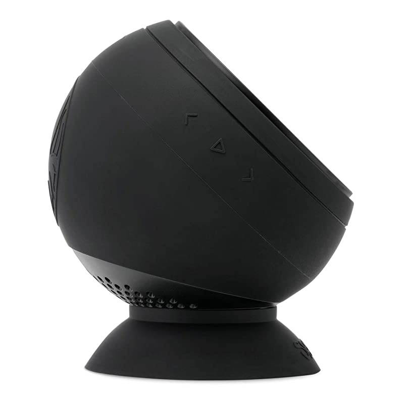 Waterproof Floatable Loud Bluetooth Speaker Dual Pairing for Surround Sound Removable Suction Barnacle Vibe 20 Manta Ray Black
