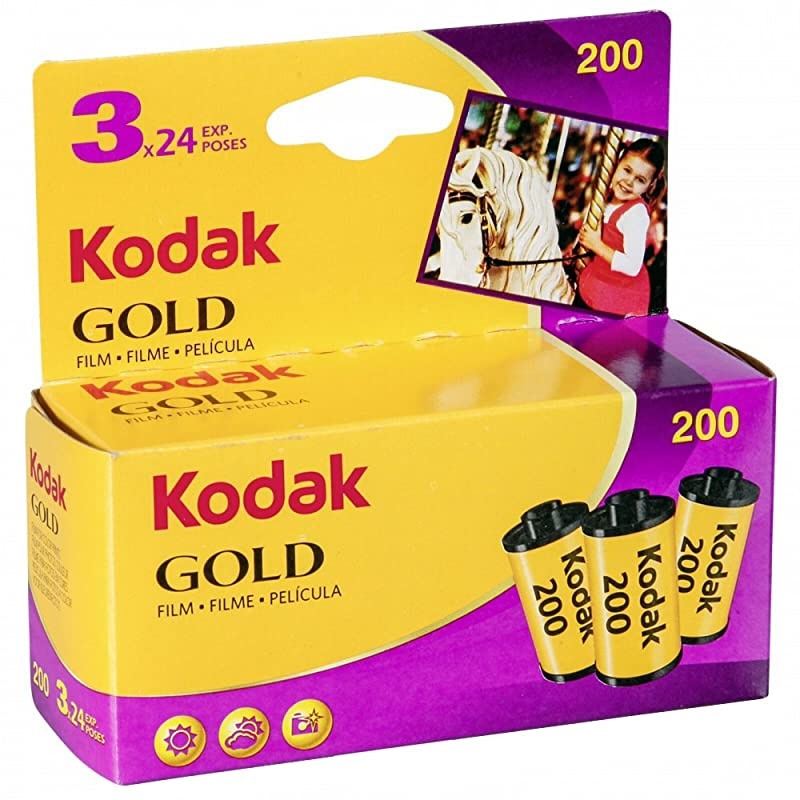 6033971 Gold 200 Film PurpleYellow 3 Rolls 24 Exposures Per Roll