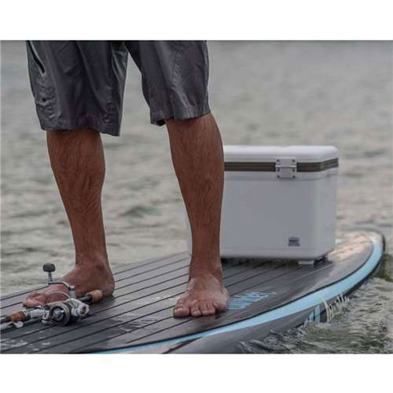 Engel 30-Quart 48 Can Portable Leak-Proof Compact Lightweight Insulated Airtight Hard Drybox Cooler for Fishing, Hunting, and Camping, White