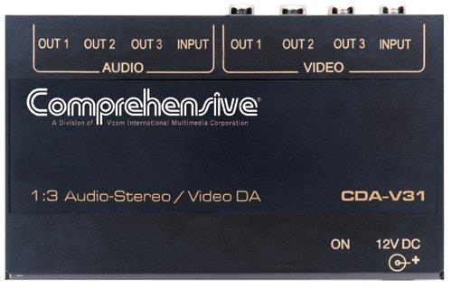 Comprehensive 1x3 Composite Video-Stereo Audio DA