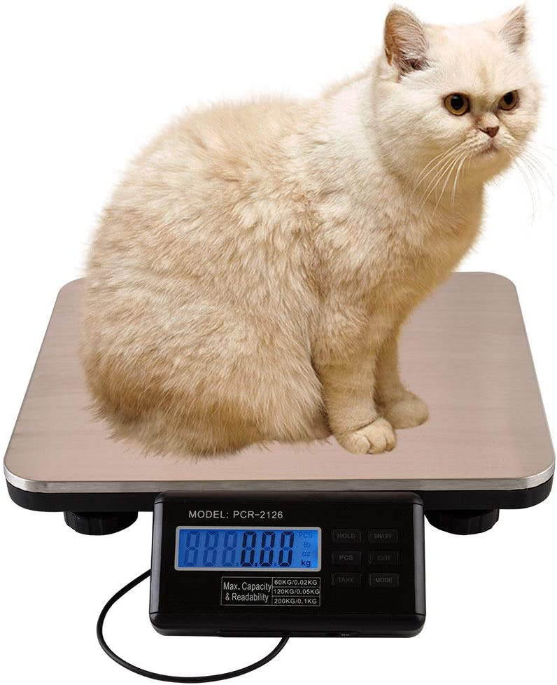 New 400lb Digital Shipping Scale 16.75" x 13.75" Platform Floor Bench