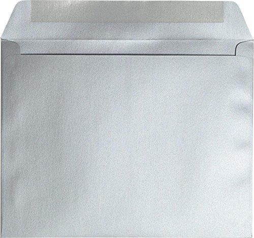 9" x 11 1/2" Booklet Silver Metallic Envelopes - 25 Envelopes from Paper and More
