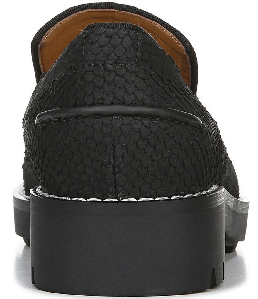 Sarto by Franco Sarto Tivoli Scale Textured Leather Lug Penny Loafers