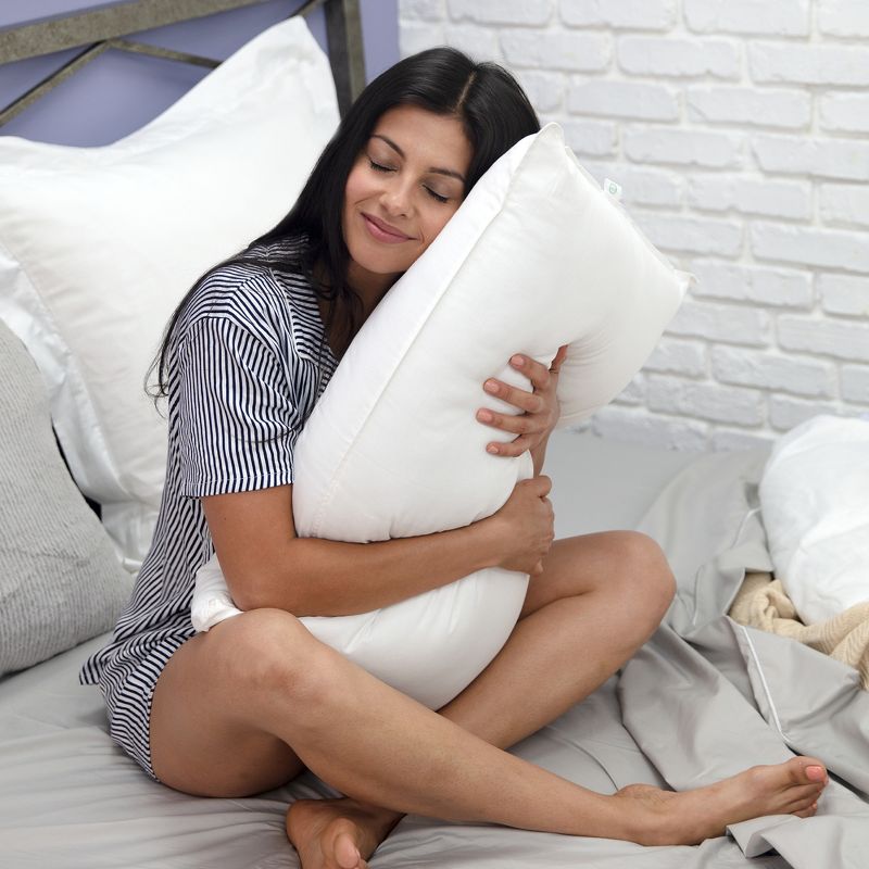 Downlite Soft White Goose Down Hypoallergenic Pillow &ndash; Perfect for Stomach Sleepers Standard