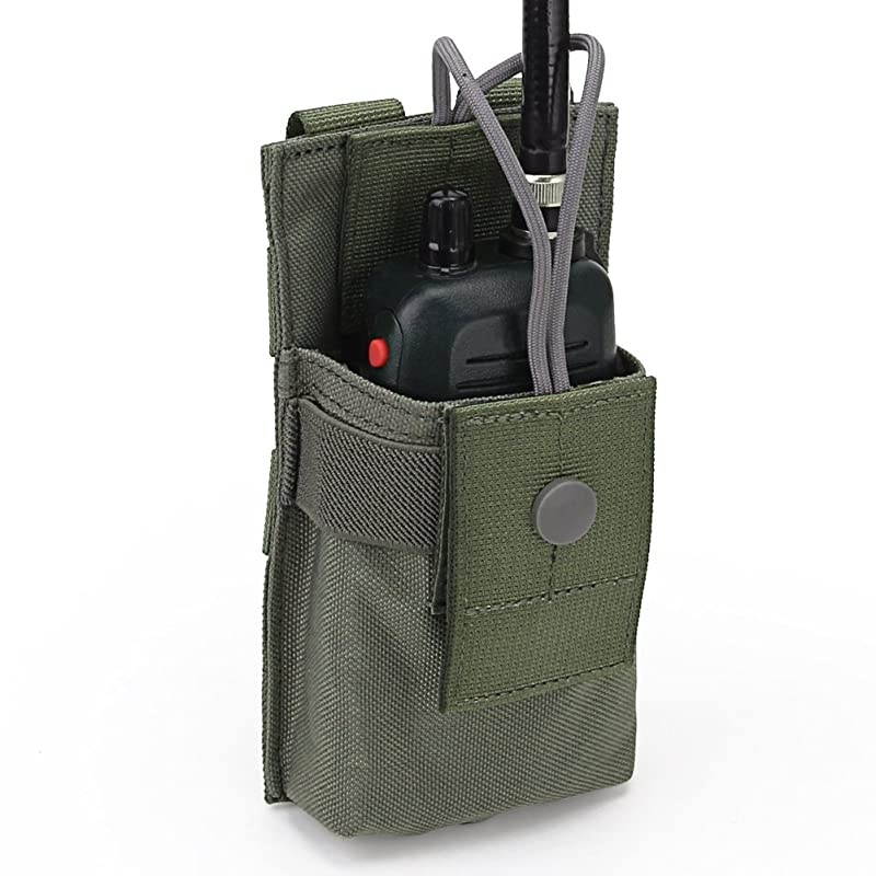 Tactical MOLLE Interphone Pouch Short Radio Holder Tactical Radio Holster Hunting Intercom Bag