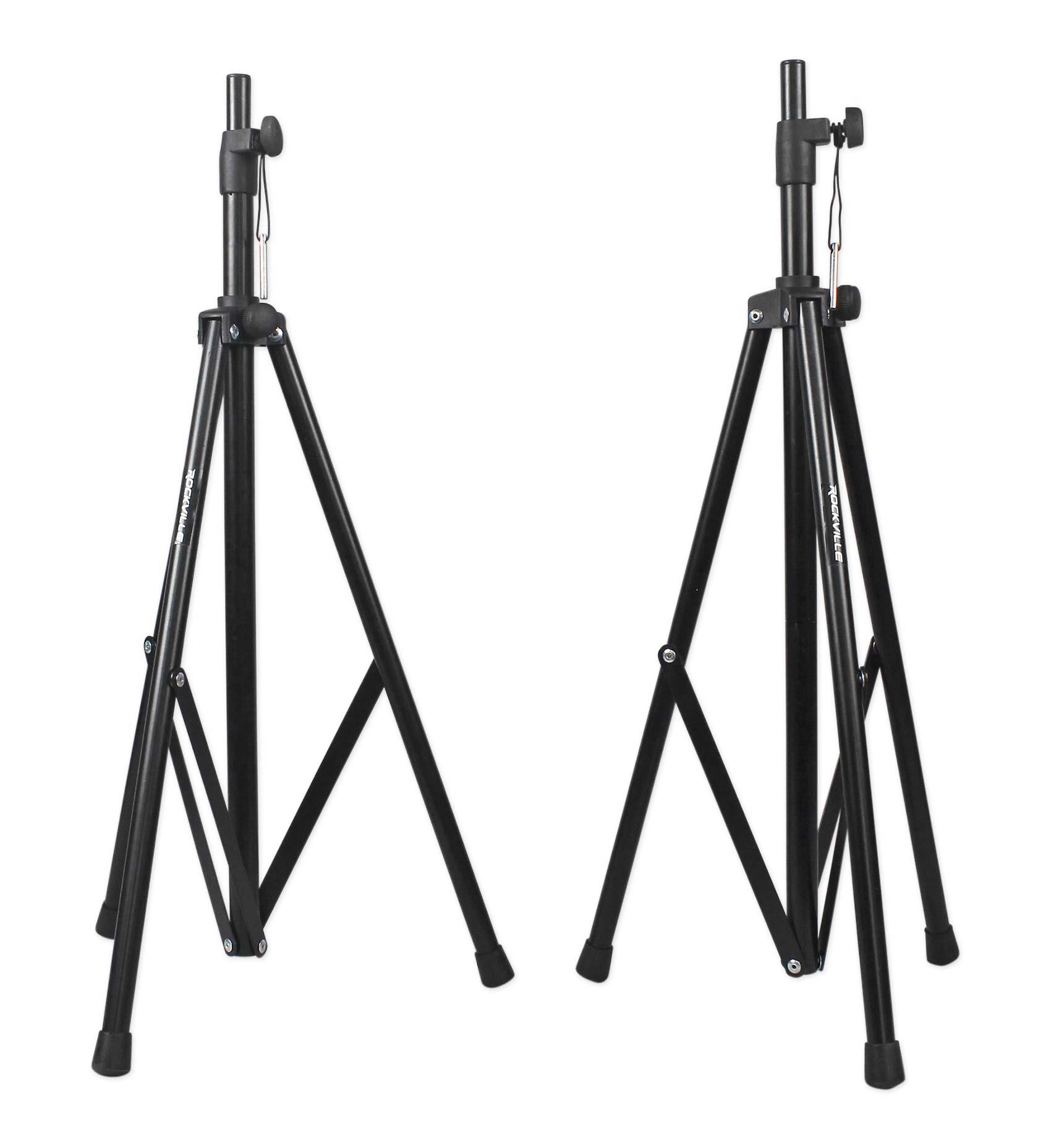 Rockville GB1 Powered Church Speakers w/ Mixer+Stands For Church Sound Systems