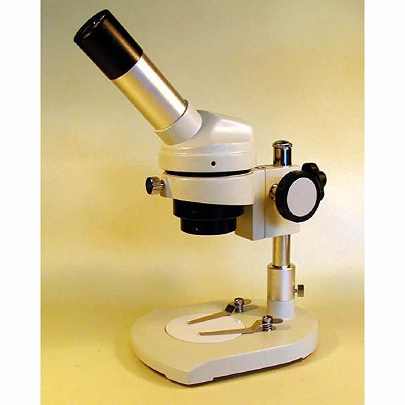 K104 Elementary StereoDissecting Microscope 10x Widefield Eyepiece 20x Magnification Reversible BlackWhite Stage Plate HeavyDuty Frame
