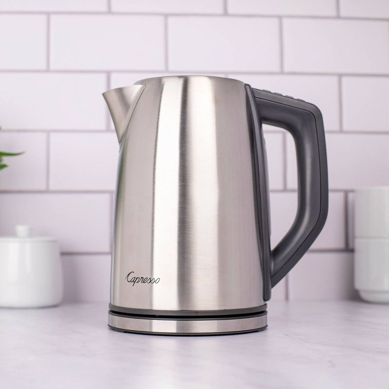 Capresso 4 Temperature Electric Water Kettle H2O Steel PLUS - Stainless Steel 278.05