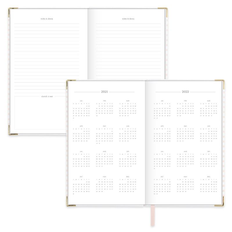 2021 Planner 4.875" x 8" Hardcover CB Pink Stripe - Sugar Paper™