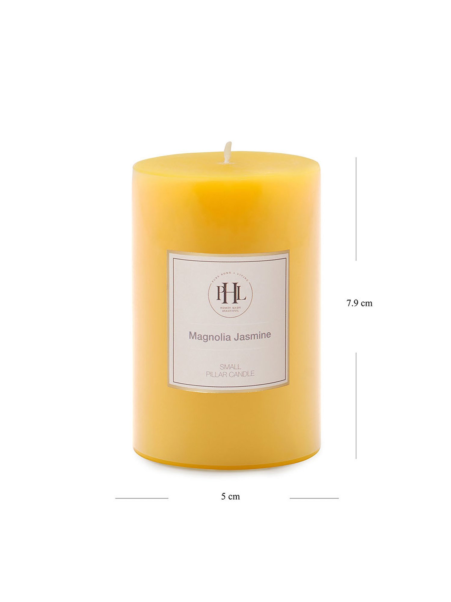 Pure Home and Living Yellow Magnolia Jasmine Pillar Candle