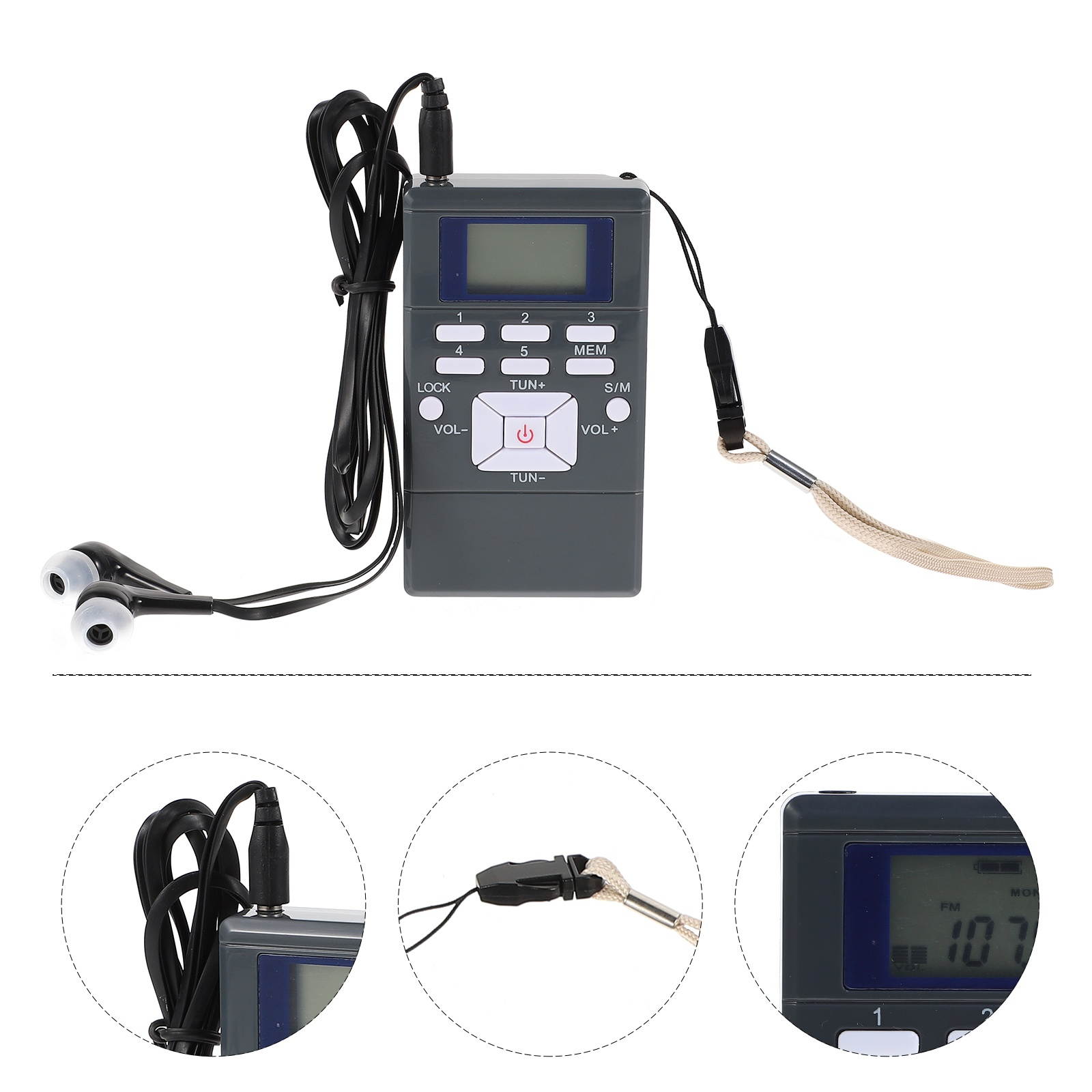 Digital Display Dual Channel Single Band Mini Conference Radio without Battery